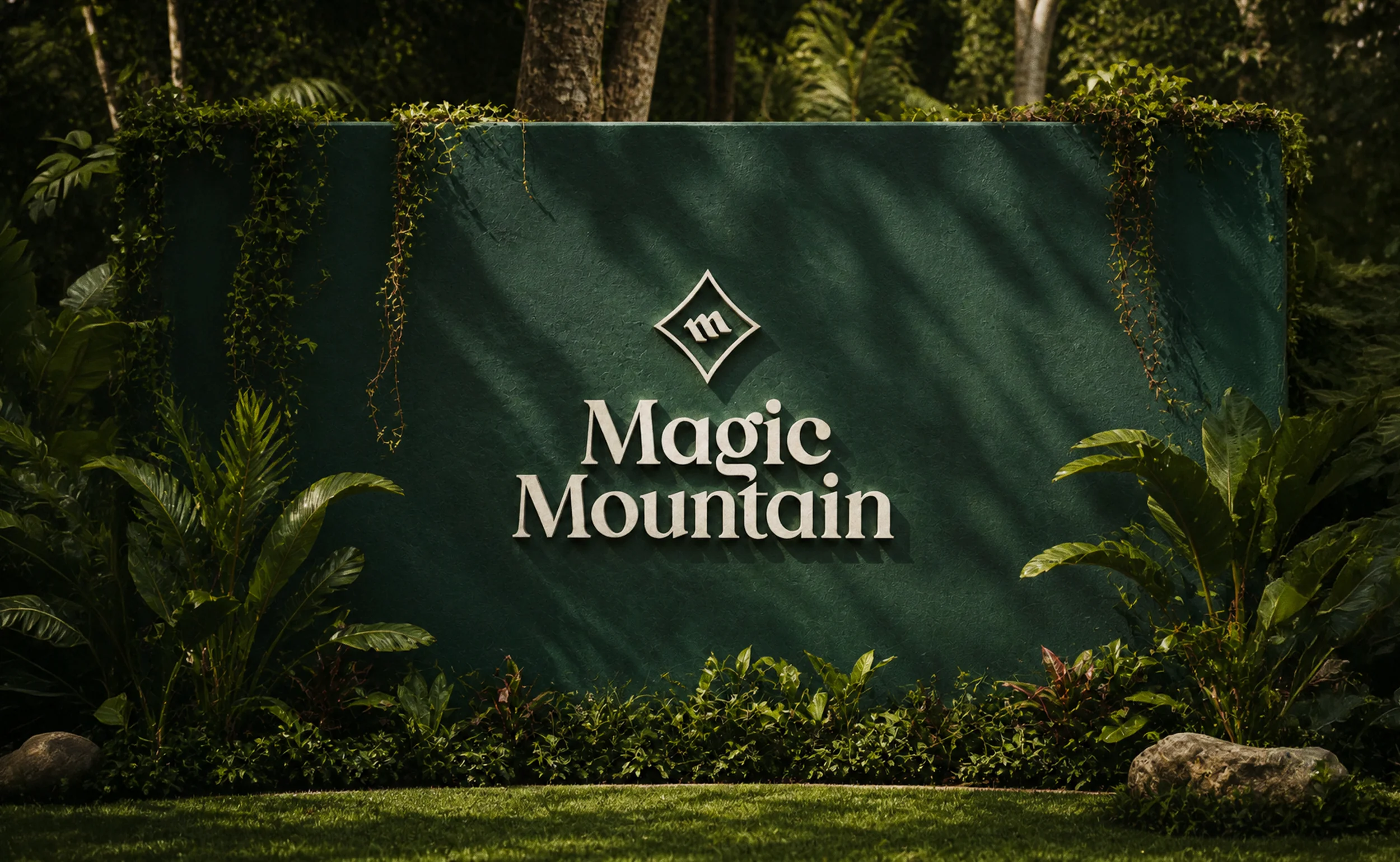 Magic Mountain wall sign
